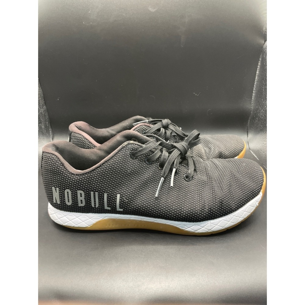 NOBULL Black Granite Trainer Gum Sole Cross Training Shoes Mens 10.5 Womens 12
